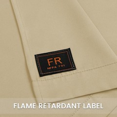 Fire Retardant Curtain, Rod Pocket Flame Resistant Blackout Curtains for Scho…
