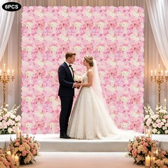 42*42cm Artificial Flower Wall Panel, Artificial Flower Backdrop Wall Decor