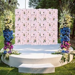 6 Pack 24 × 16 In 3D Hydrangea Flower Wall Panels for Wedding Home Decor
