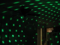 LED Lights Rotating Hanging Disco Ball Party Light VGC