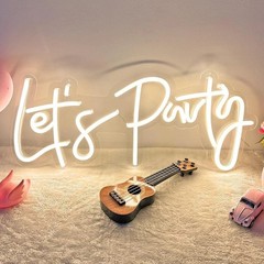 Custom Let’s Neon Signs Large sign with Dimmer for Bachelorette Engagement Fi…