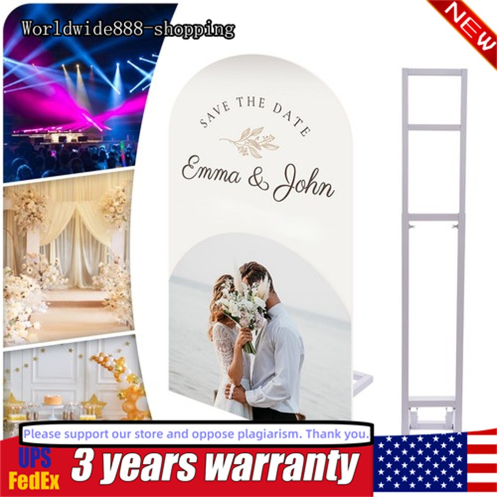 2m Iron Adjustable Height Wedding Arch Backdrop Stand Garden Arbor Frame