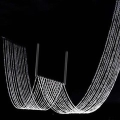 15 ft IRIDESCENT CEILING DRAPE CURTAIN Beaded Backdrop Party Wedding Decorations
