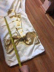 CHAIR COVER Wedding Banquet Party Reception Decorations White With Gold Sash Bow