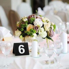 Tuanse Table Numbers 1-25 Acrylic Double Side Numbered Black, White