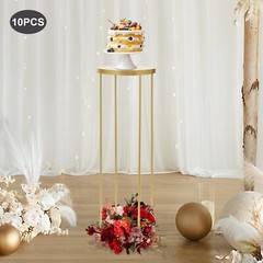 10Pcs Gold Metal Flower Stands for Wedding Centerpieces & Table Decor