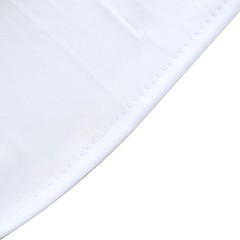 5 ft WHITE Matte Fitted Spandex Round Top Arch Backdrop STAND COVER Party