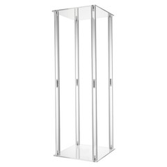 Clear Acrylic Flower Stand Tabletop Flower Plinth Column Vase Wedding Decoration