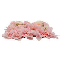 6pcs Artificial Flower Walls Pink Dahlia Rose Panels for Wedding Décor 15*15in
