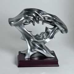 Bond of Marriage With This Ring Silver – Wedding Gift Sculpture Anniversary