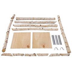 7.5 ft Square Natural Birch Wood Wedding Arch Backdrop Stand Party Decorations