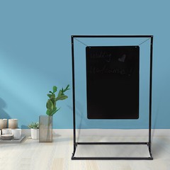 Poster Stand Black Metal Wedding Venue Decor Black Welcome Sign Arch Frame Shelf