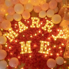 BDUSXYZ 6147pcs Marry Me LED Marquee Light Up Letters Sign Proposal Decoratio…