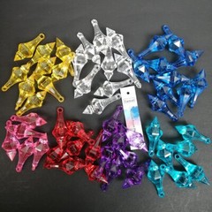 30Pcs 18*46mm Hanging Pendant Diamond Drop Chandelier Acrylic Crystal Bead Home