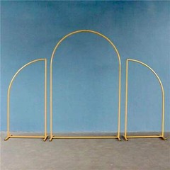 Gold Wedding Arch Decoration Backdrop 3-Piece