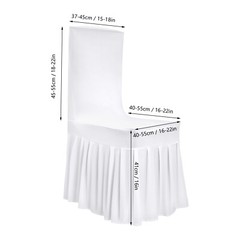 20PCS White Chair Covers for Wedding Parties and Dining Stretch Chair Slipcovers