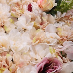 6XFlower Wall Panel Floral Backdrop Pink Yellow Wedding Party Flower Wall Decor