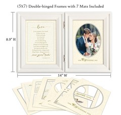 A’arkaJ 5×7 4×6 Wedding Frame – Mr. & Mrs. Picture 4×6, White (Wedding)