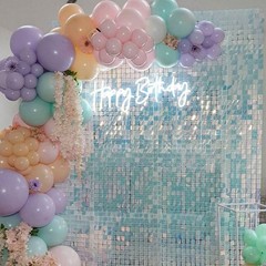 8PCS Glitter Wall Backdrop Shimmery Wall Panel For Party Decoration Easy To Use