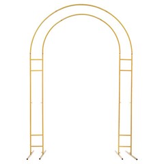 7.2ft Metal Wedding Arch Steel Garden Arch With Base 150×220cm Wide Sturdy Metal