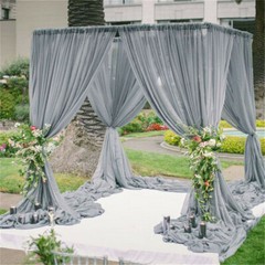 Flexible DIY Wedding Background Stand Wedding Canopy Solid Metal Drape Backdrop