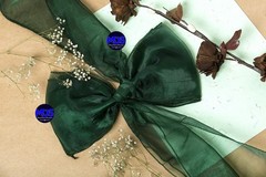 MDS Pack of 100 PCS Organza Chair Sashes Wider Dining Chair Bows Ribbon Tie B…
