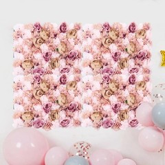 6 Pcs Flower Wall Panel Floral Backdrop,24 * 16in Artificial Flower Wall Panels