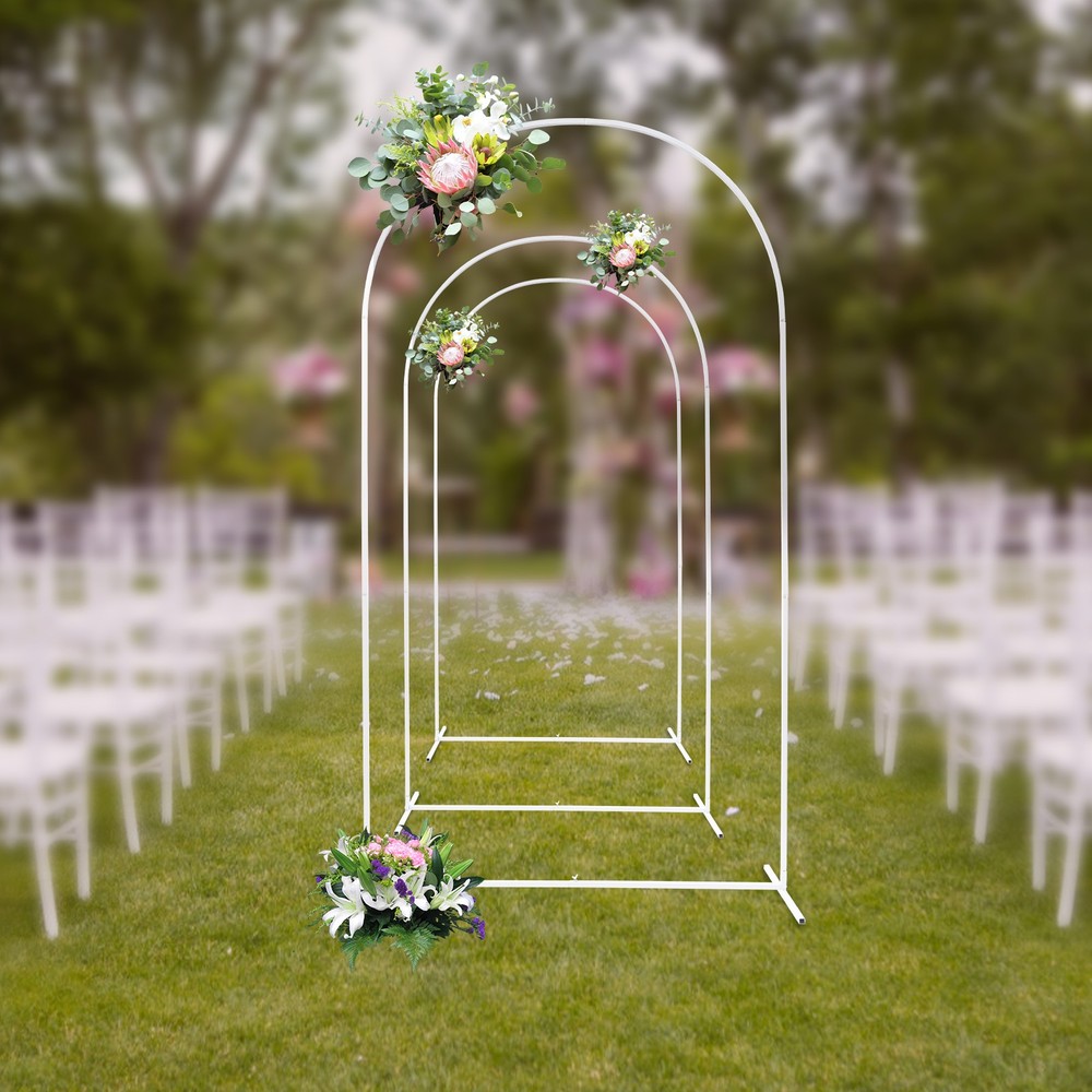 Wedding Arch Backdrop Stand Metal Arch Stand Set of 3 for Birthday Party Wedding