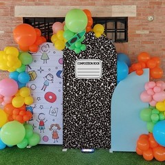 7.2ft Back to School Arch Backdrop Cover – Composition Notebook Decor for Classr