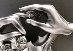 Bond of Marriage With This Ring Sculpture Engraved Plate With Proverbs 3:15