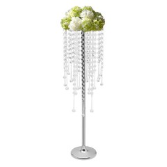 10pc Crystal Silver Flower Stand 75cm Large Flower Stand Wedding Decor