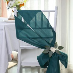 10 Peacock Teal Polyester CHAIR SASHES Ties Bows Wedding Party Ceremony