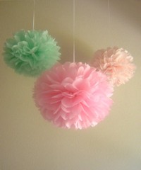 6x 30cm tissue paper pom poms wedding anniversary baby shower party venue decor