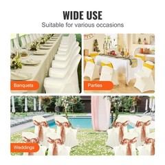 VEVOR IVORY 30PCS Stretch Spandex Folding Chair Covers-Wedding Dining pd 41z