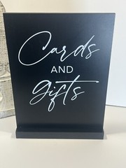 Wedding Black “Cards and Gifts” Sign Wedding Supply Decorations
