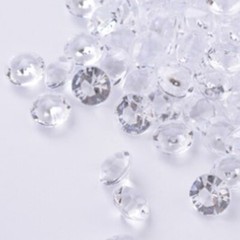 1000* 3-10mm Artificial Diamonds Fake Crystals Clear Gemstone Acrylic Stones UK