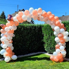 2.2/2.4M Round Metal Wedding Arch Frame Moongate Base Garden Arbor CircularStand