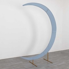 7.5 ft DUSTY BLUE Fitted Spandex Half Crescent Moon Arch BACKDROP STAND Cover