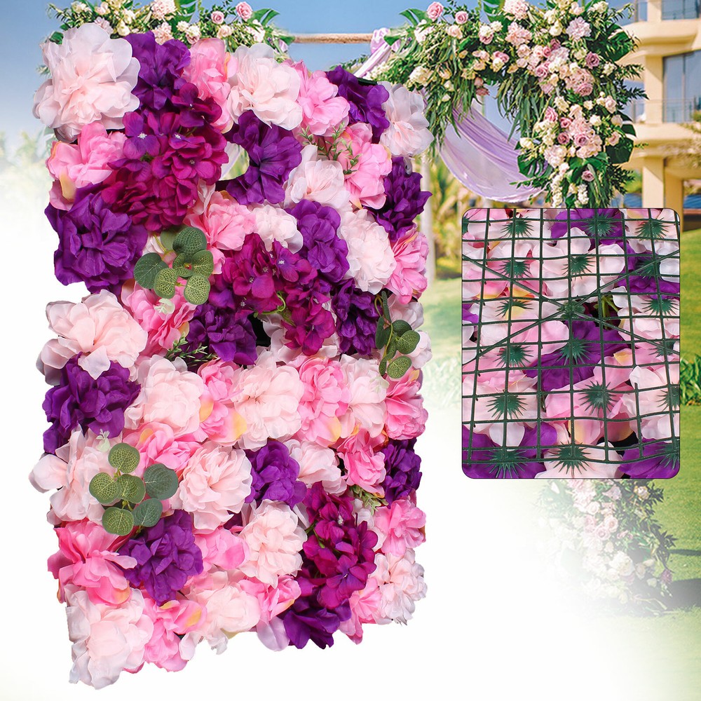 6*Artificial Flower Wall Panel Indoor Outdoor Flower Wall Panel For WeddingDecor