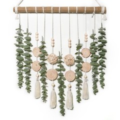 Boho Bathroom Decor Artificial Eucalyptus Hanging Wall Decor Fake G… Fast Ship