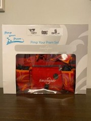 EasyWalker SKY Pimp Your Pram Set Flame Pattern Red/Pink/Orange Free Shipping