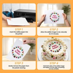Edible Paper, 25 Icing Sheets in Resealable Packaging 8.5″ x 11″, A4 Size Edi…