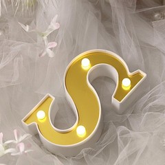 6″ tall GOLD S LED Lighted Marquee Letters Sign Party Wedding Events Decorations
