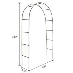 7.8Ft Arch Metal Garden Wedding Arch Garden Arbor Trellis For Climbing Plants