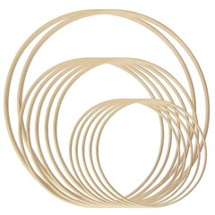 Dream Catcher Rings 12Pcs Wood Bamboo Floral Hoop for DIY Wreath Decor1628
