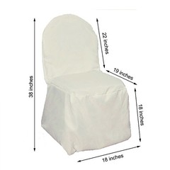 50 Ivory POLYESTER BANQUET CHAIR COVERS Wholesale Wedding Party Decorations