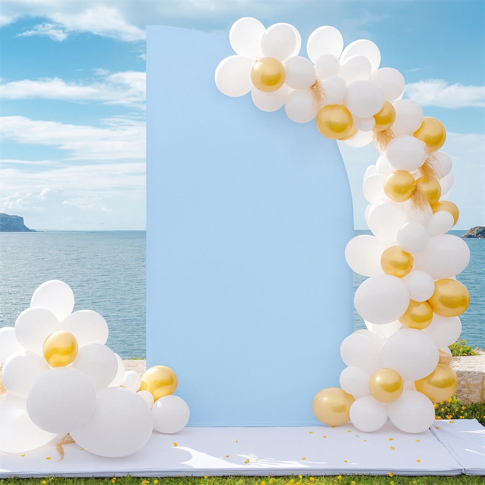 Backdrop Stand Set,Half Moon Shape Elastic Scalability Arch Backdrop Stand Cover