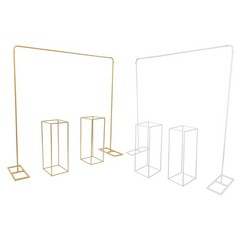 White/Gold Balloon Stand with Flower Stands Metal Wedding Stand Wedding Decor