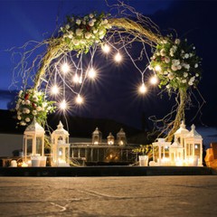 Round Metal Wedding Arch Multiple Application For Birthday Party Celebration Dec