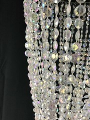 30″ Layered Iridescent Acrylic Crystal Chandelier Wedding Venue Party Decor